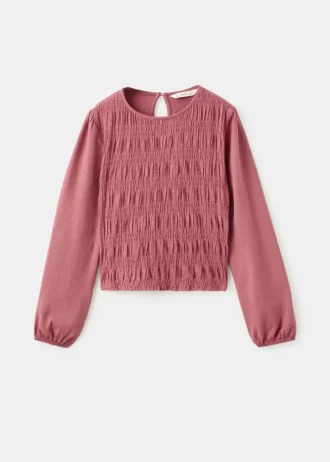 T-shirt a maniche lunghe con volant T-shirt a maniche lunghe con volant