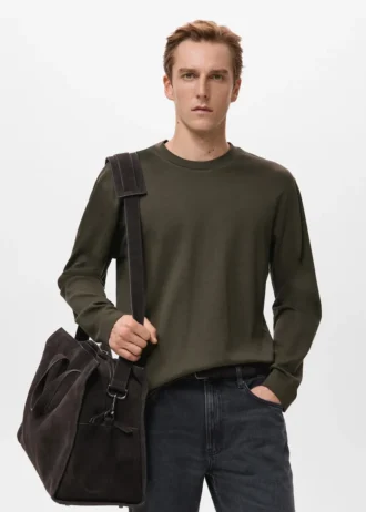 T-shirt a maniche lunghe e vestibilità regolare