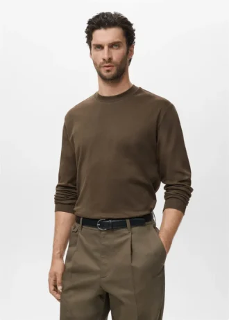 T-shirt a maniche lunghe e vestibilità regolare