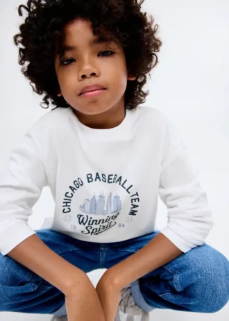 T-shirt a maniche lunghe stampata