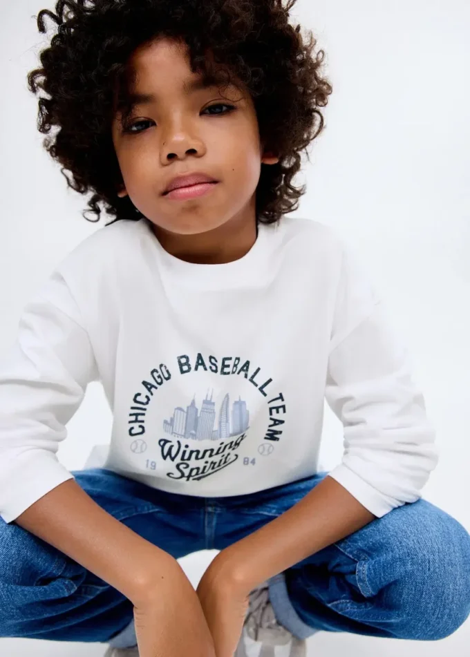 T-shirt a maniche lunghe stampata T-shirt a maniche lunghe stampata