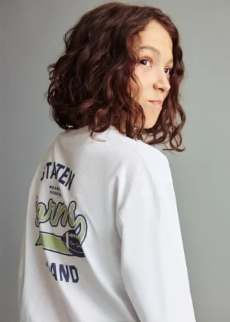 T-shirt a maniche lunghe stampata