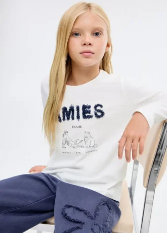 T-shirt a maniche lunghe stampata