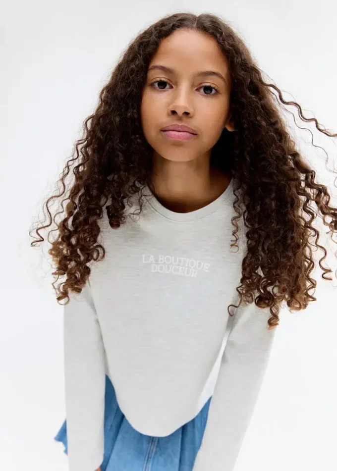 T-shirt a maniche lunghe stampata