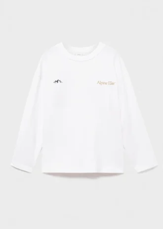 T-shirt a maniche lunghe stampata