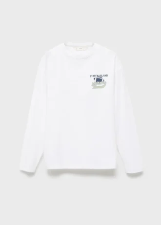 T-shirt a maniche lunghe stampata