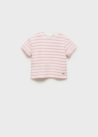 T-shirt a righe applicate