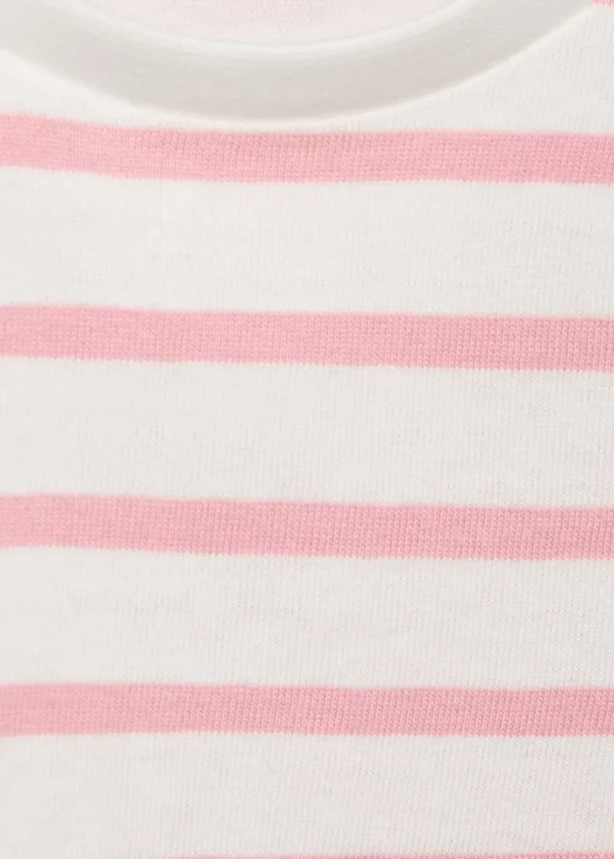 T-shirt a righe applicate T-shirt a righe applicate