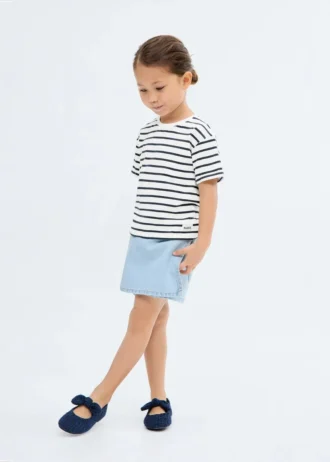 T-shirt a righe applicate