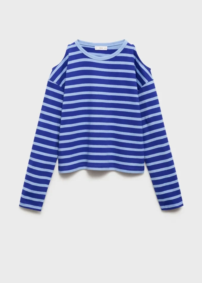 T-shirt a righe con cut-out T-shirt a righe con cut-out