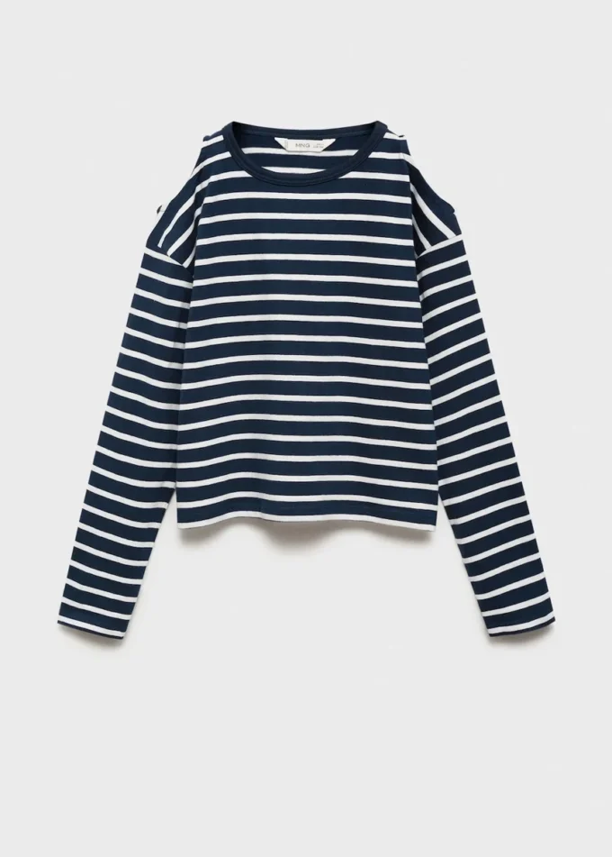 T-shirt a righe con cut-out T-shirt a righe con cut-out