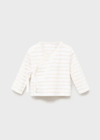 T-shirt avvolgente a righe