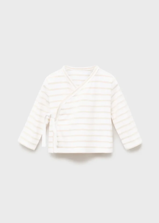 T-shirt avvolgente a righe T-shirt avvolgente a righe