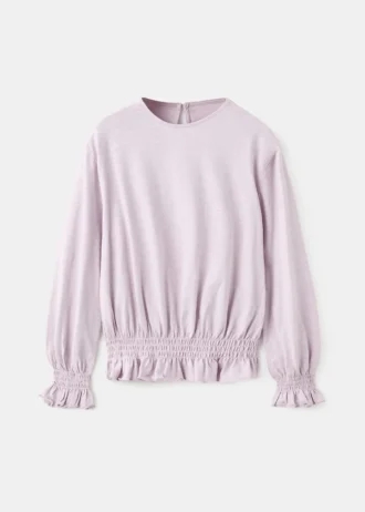 T-shirt con dettagli arricciati