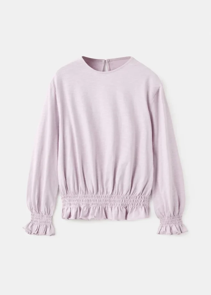 T-shirt con dettagli arricciati T-shirt con dettagli arricciati