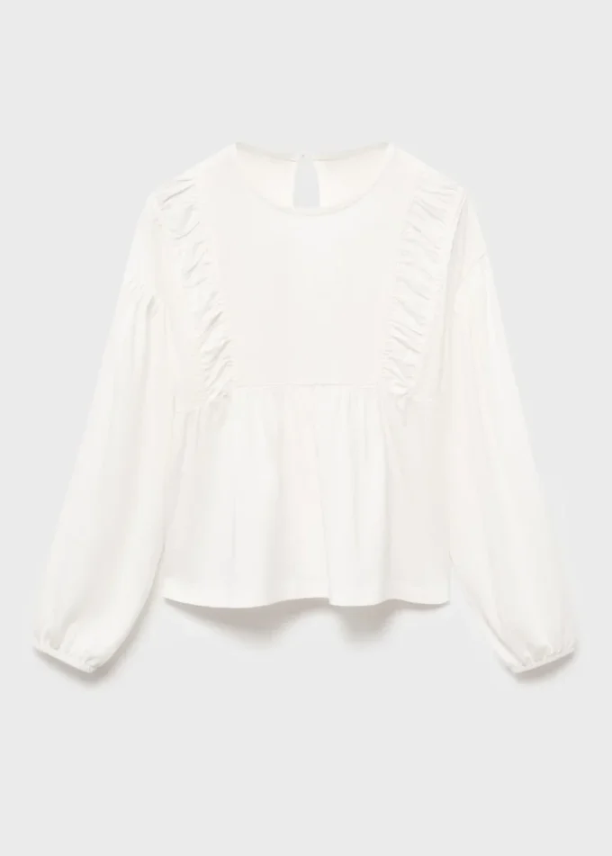 T-shirt con dettagli arricciati T-shirt con dettagli arricciati