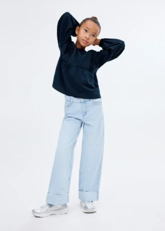 T-shirt con dettagli arricciati