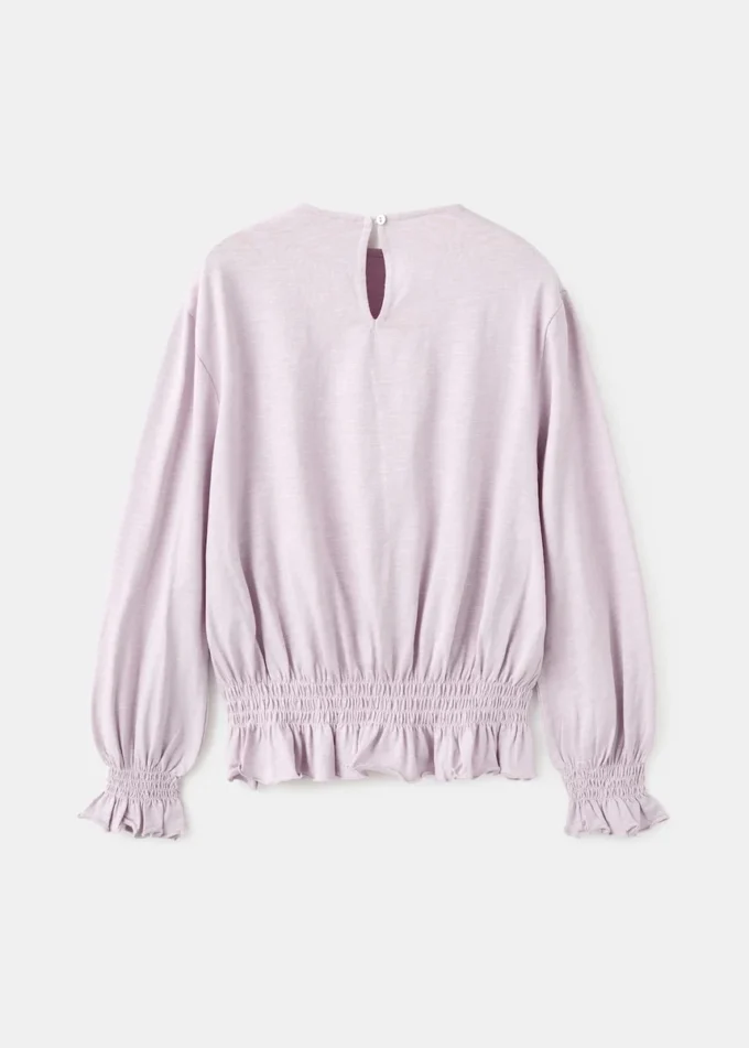 T-shirt con dettagli arricciati T-shirt con dettagli arricciati