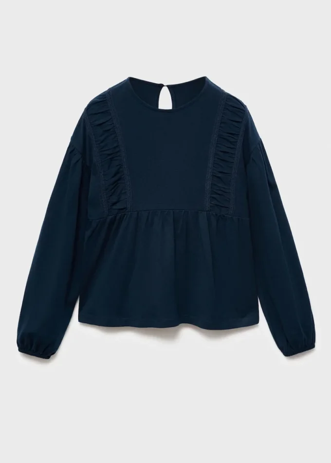 T-shirt con dettagli arricciati T-shirt con dettagli arricciati