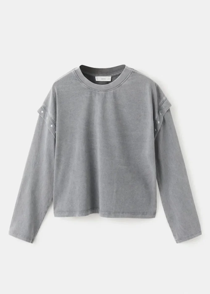 T-shirt con dettagli in perline T-shirt con dettagli in perline