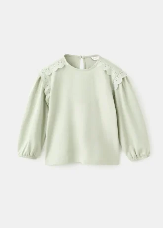 T-shirt con dettagli in pizzo