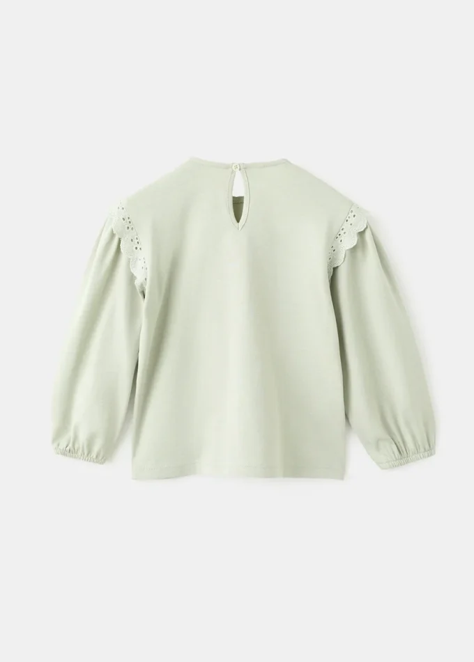 T-shirt con dettagli in pizzo