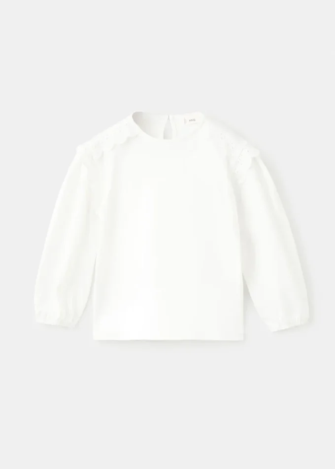 T-shirt con dettagli in pizzo T-shirt con dettagli in pizzo