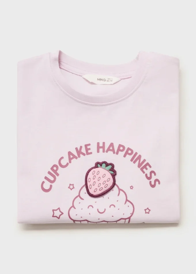 T-shirt con dettagli in rilievo T-shirt con dettagli in rilievo