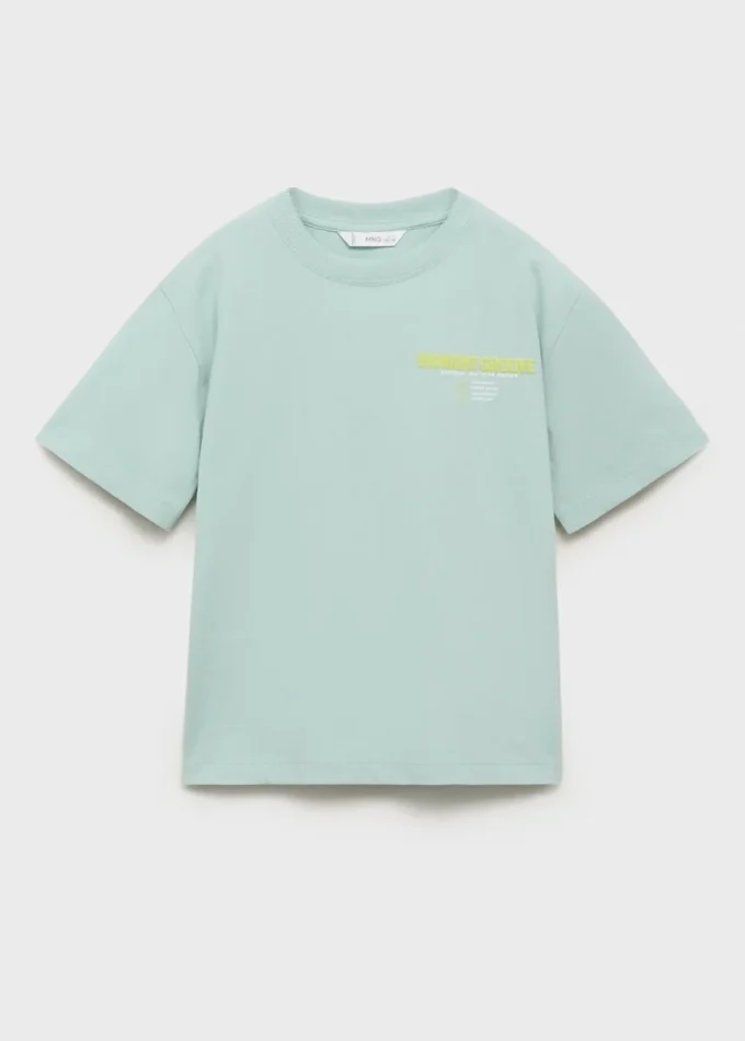 T-shirt con lettere stampate in rilievo T-shirt con lettere stampate in rilievo