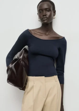 T-shirt con maniche a tre quarti