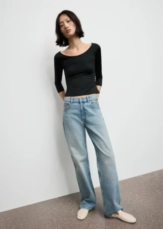 T-shirt con maniche a tre quarti