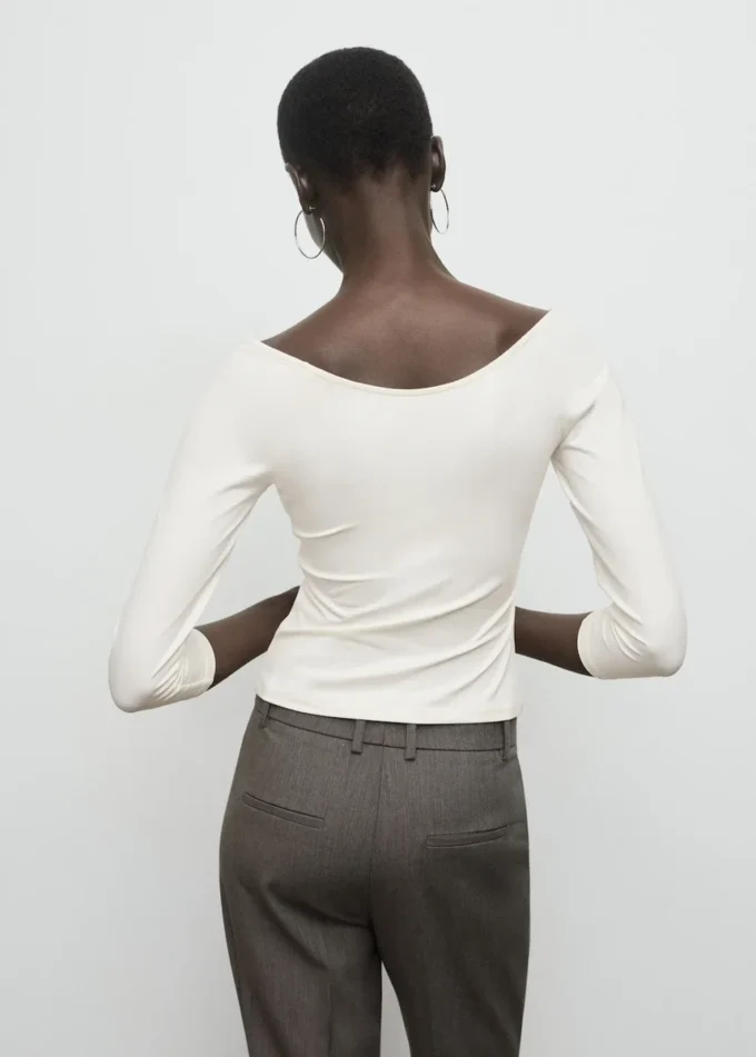 T-shirt con maniche a tre quarti