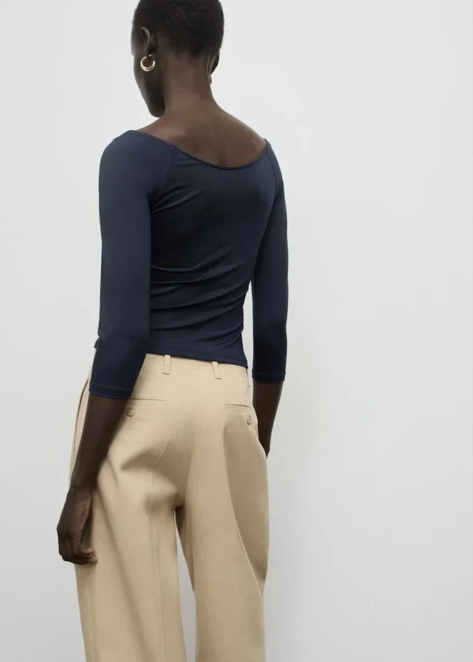 T-shirt con maniche a tre quarti