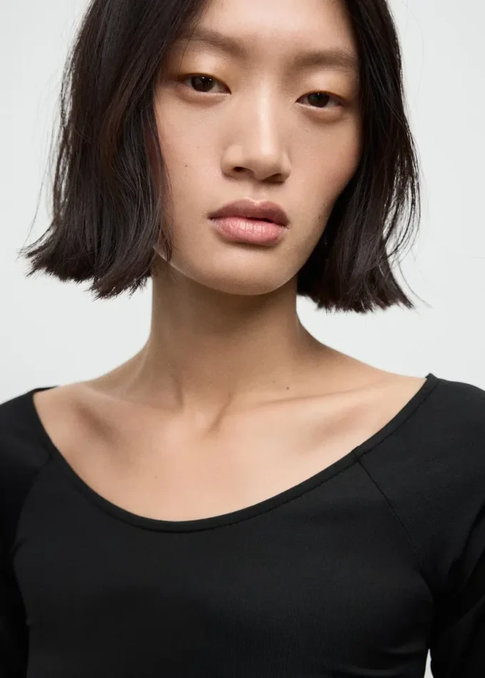 T-shirt con maniche a tre quarti