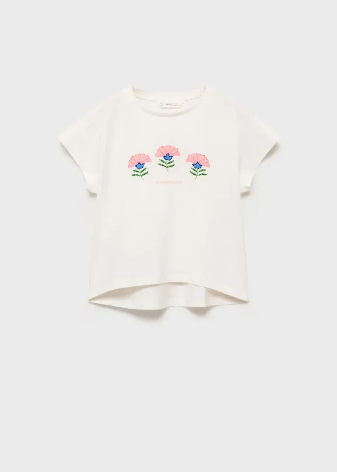 T-shirt con perline stampate T-shirt con perline stampate