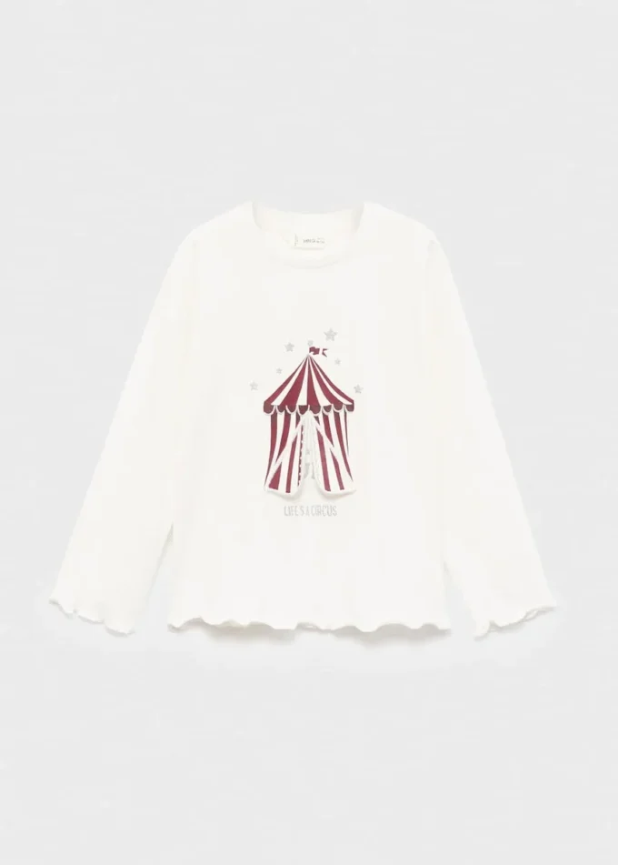 T-shirt con ricami glitterati T-shirt con ricami glitterati