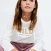 T-shirt con ricamo leopardato T-shirt con ricamo leopardato