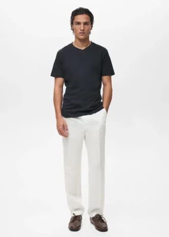 T-shirt con scollo a V