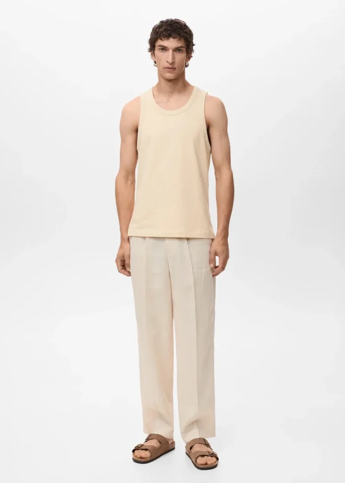 T-shirt con spalline a righe T-shirt con spalline a righe