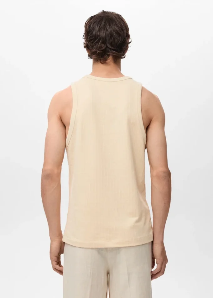 T-shirt con spalline a righe T-shirt con spalline a righe