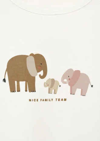 T-shirt con stampa in rilievo