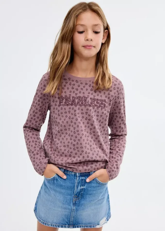 T-shirt con stampa leopardata T-shirt con stampa leopardata