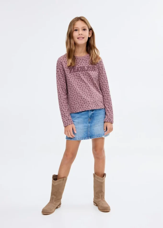 T-shirt con stampa leopardata T-shirt con stampa leopardata