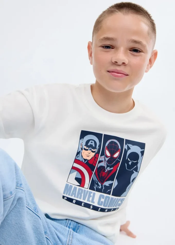 T-shirt con stampa Marvel T-shirt con stampa Marvel