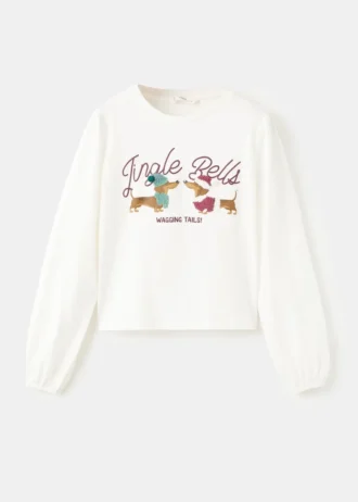 T-shirt con stampa natalizia T-shirt con stampa natalizia