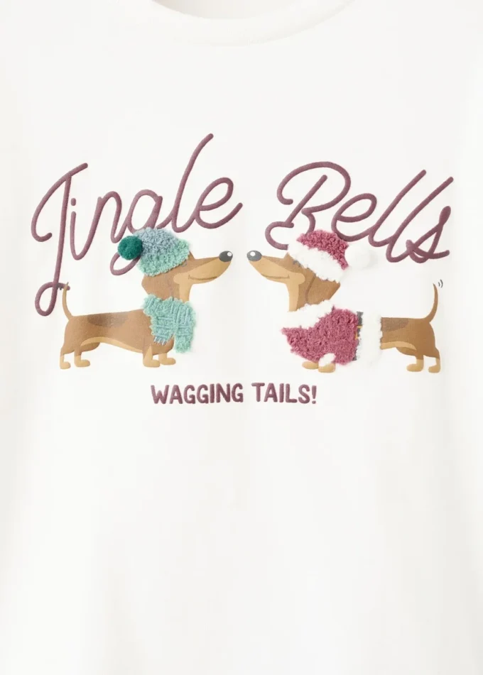 T-shirt con stampa natalizia T-shirt con stampa natalizia