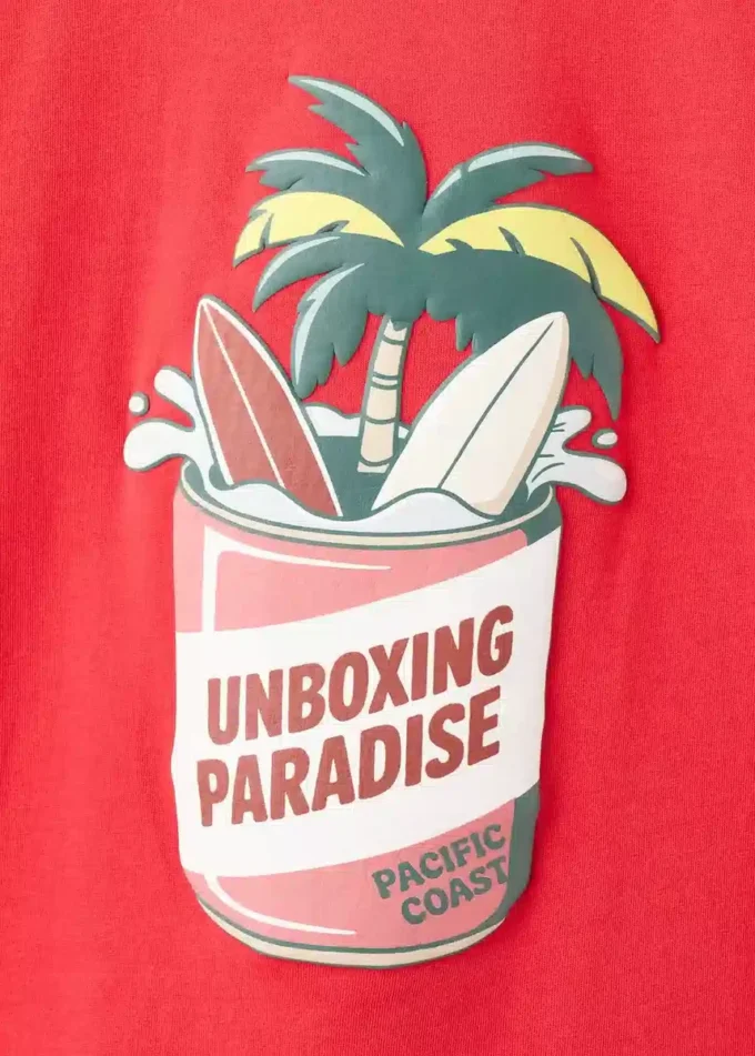 T-shirt con stampa palma T-shirt con stampa palma