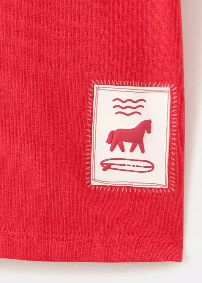 T-shirt con stampa palma T-shirt con stampa palma