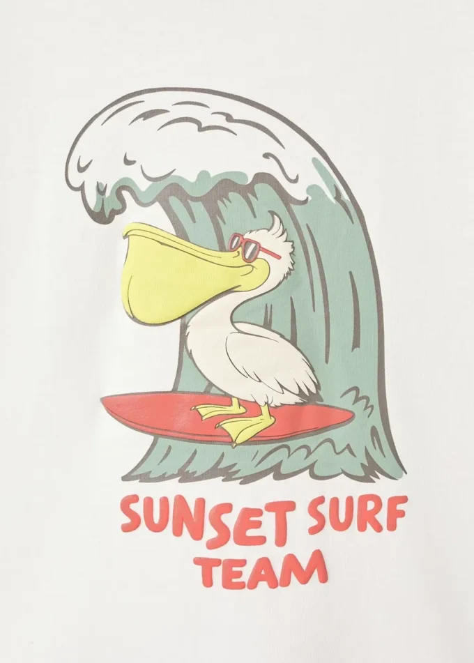 T-shirt con stampa surf T-shirt con stampa surf