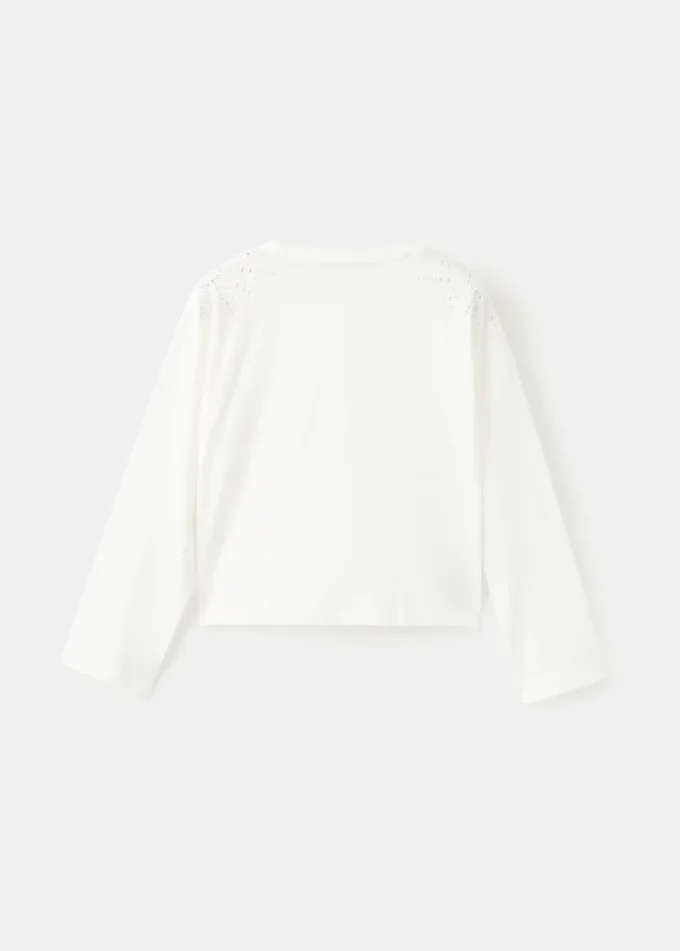 T-shirt con strass scintillanti T-shirt con strass scintillanti